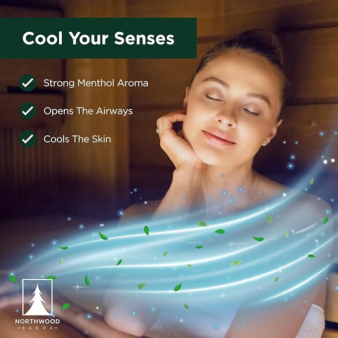 Northwood Sauna - Sauna Menthol Crystals - 100% Pure & Natural - Cooling Aromatherapy Scent & Ice Sensation - 4 Ounces