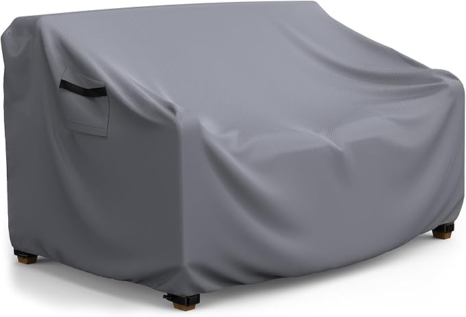 Patio Sofa Cover Waterproof - Heavy Duty 3-Seater Outdoor Couch Cover, Patio Furniture Covers with Air Vent and Handles, 78"L ×42" D×32" H, Gray