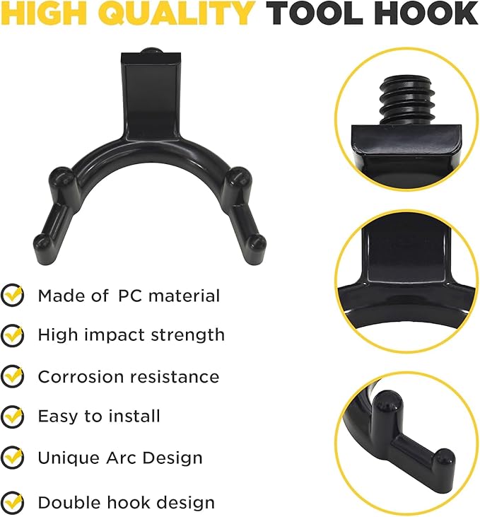 6pcs Storage Shed Hooks for Suncast: U Tool Hangers Compatible with Suncast/Craftsman Shed Tool Hooks Storage Shed Shelves Accessories Utility Double Head Design Garden Storage Shed Hanger