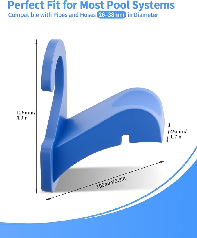 2 PCS Swimming Pool Pipe Holders, Above Ground Pool Accessories with Hose Support - Pool Hose Holder Prevents Pipe Sagging, Universal Pool Accessories