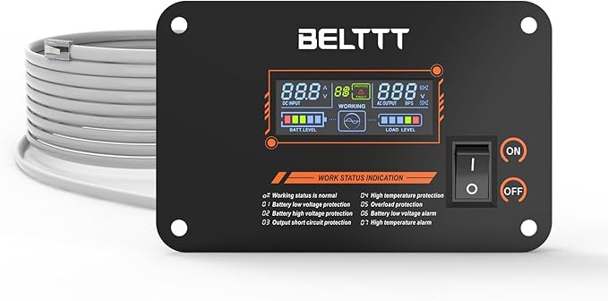 BELTTT Remote Controller and Smart LCD Display only for BELTTT BAP Series Pure Sine Wave Inverter