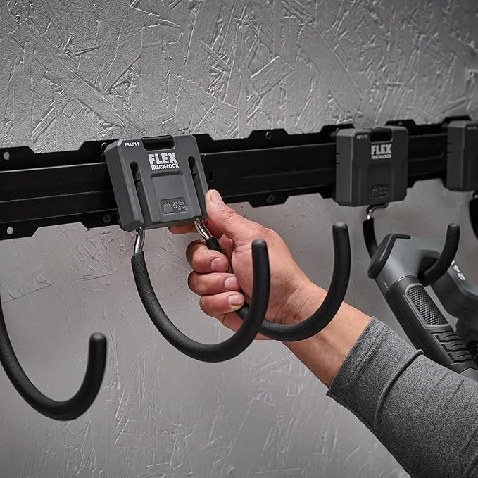FLEX Track-Lock Wall Mount Storage System Large Folding Dual C-Hook 2 Pack - FS1511-2