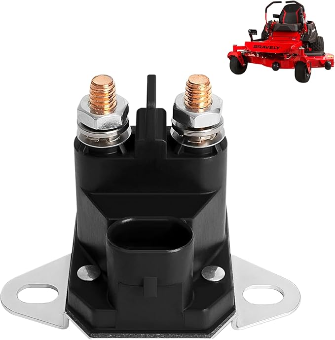 12V Lawn Mower Solenoid Parts 04781700 Starter Solenoid Part Compatible with Ari-ens Gravely Z00M IKON ZTX ZT XL Zero Turn Mower ATV Vehicle Snowmobile Garden DIY Tool