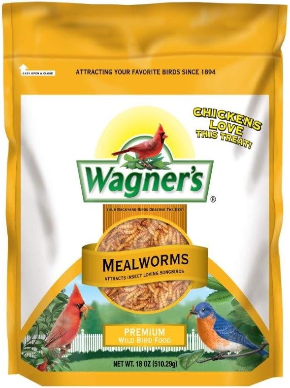 Wagner's 58005 Mealworms Wild Bird Food, 18-Ounce Bag