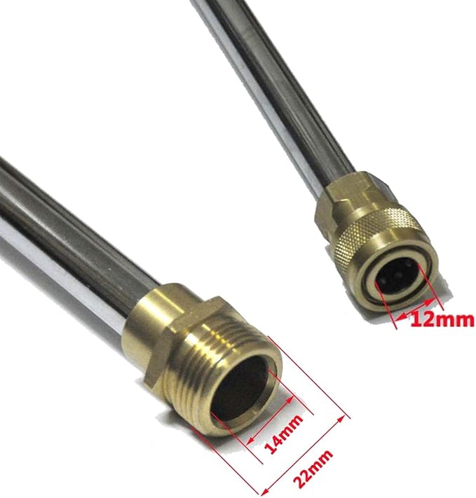8-Part Pressure Washer Gun Replacement Kit, 5 Quick Connect Spray Nozzles, 3600PSI Power Washer Gun, 26Ft 3000PSI Hose, 19" Jet Wand, Pressure Washer Parts