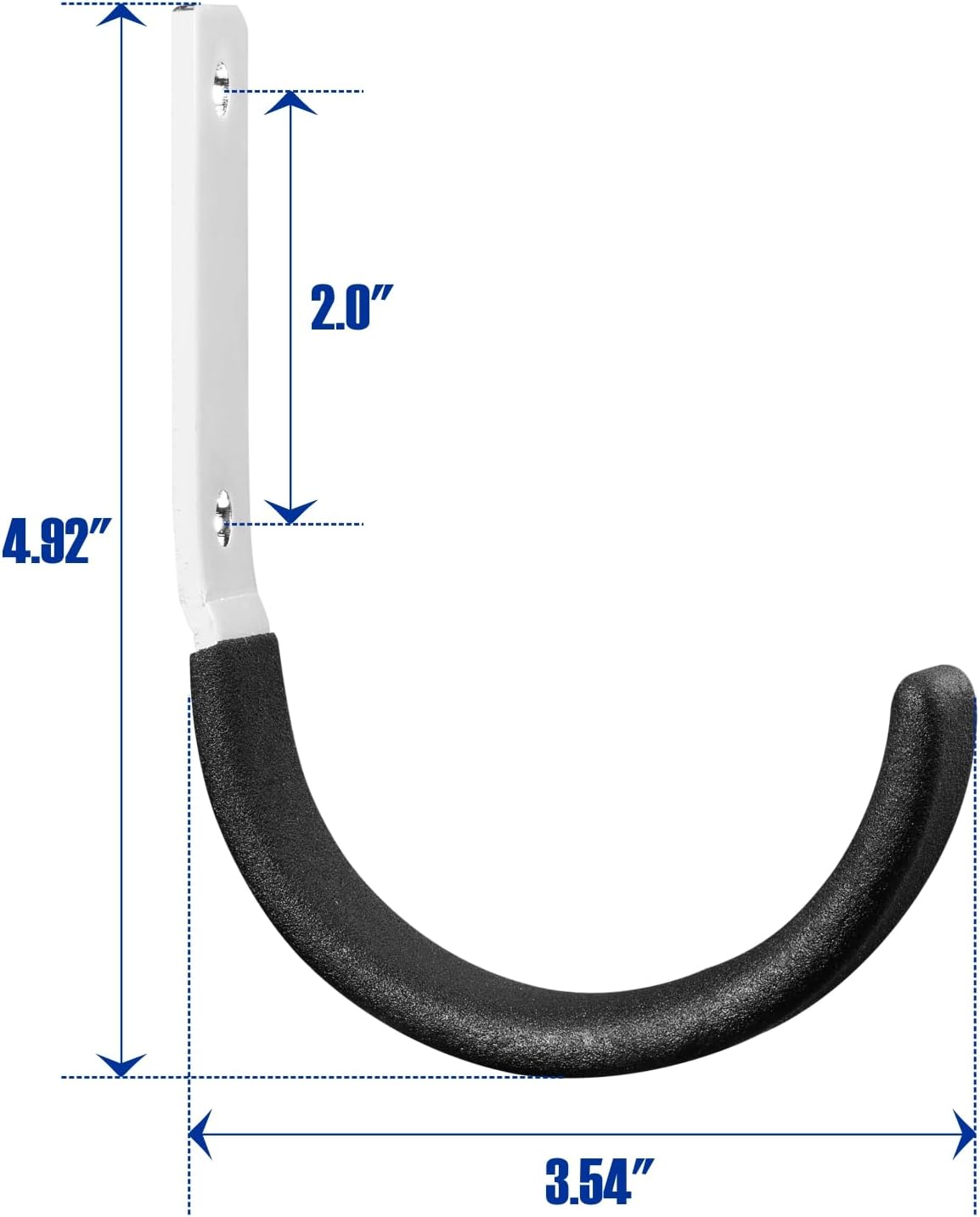 Heavy Duty Steel Garage Hooks,Garage Storage Utility Hooks,Heavy Duty Garage Tool Organizer,Steel Wall Mount Hooks, Hose Hanger, Small Garden U Hooks (Black 4 Pack)