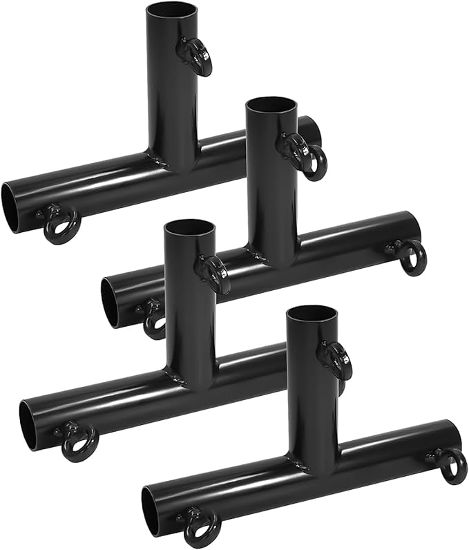 Aoneky 1'' Corner Canopy Fitting Couplers Kit - Fits 3/4" EMT - Frame Carport Connectors (4pcs 3 Way T Shaped Fittings)