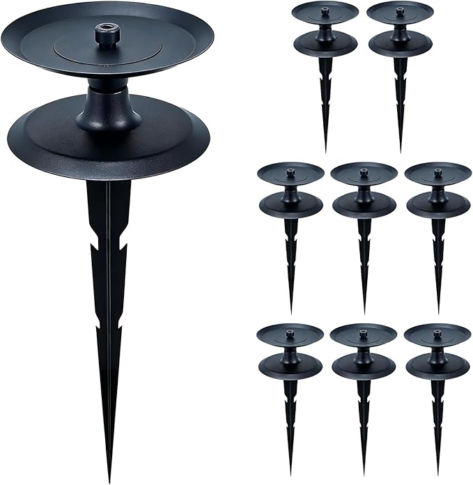 JMBay 8 PCS Garden Hose Guide Spike, Hose Guides for Garden Decorative, Heavy Duty Pure Metal Hose Guards for Garden, Rustproof Coated Garden Hose Stake for Yard Lawn, Durable Hose Roller Guide
