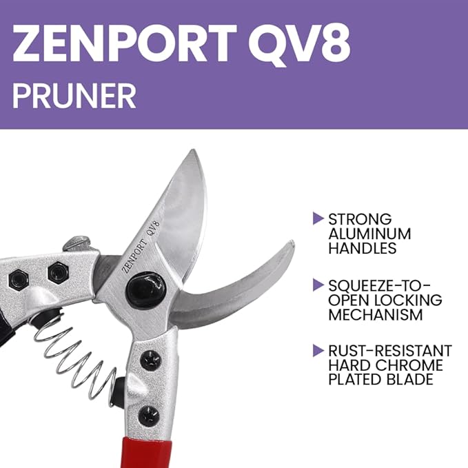 Zenport Industries QV8-3PK Hand Pruner, Red