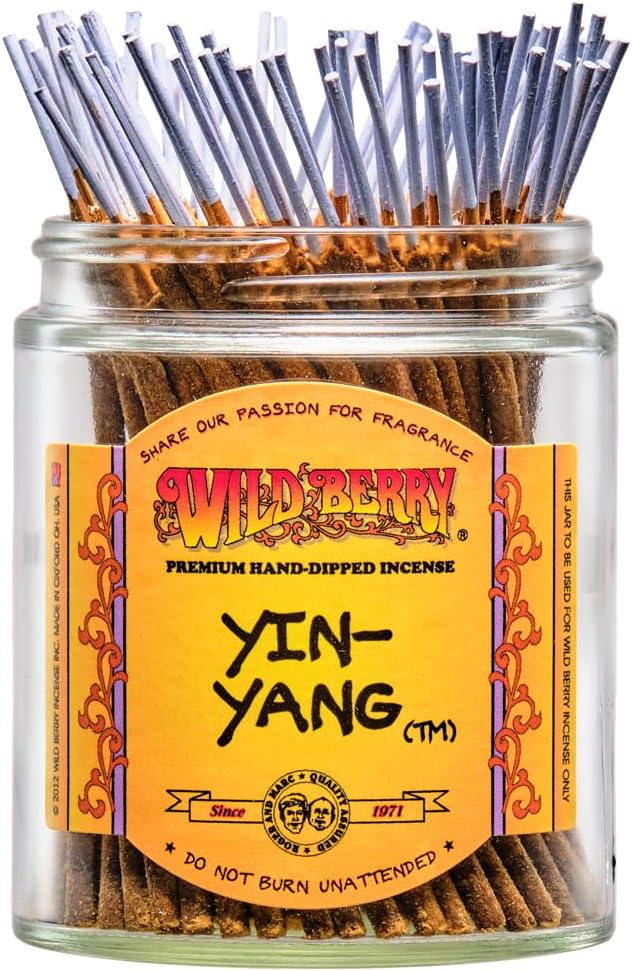 Wild Berry Shorties Incense Sticks - Hand Dipped in The USA (100 Count) - 4 inch (Yin Yang)