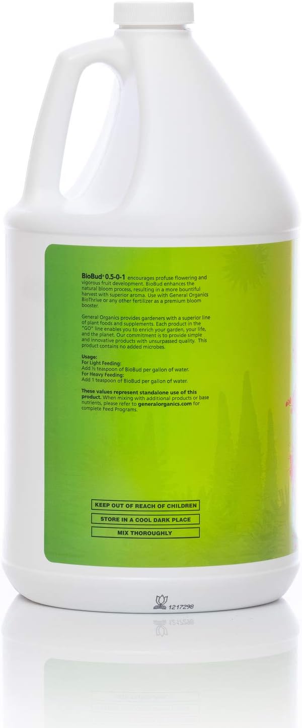 General Hydroponics General Organics BioBud, Bloom Plant Food, 0.5-0-1, 1 gal.