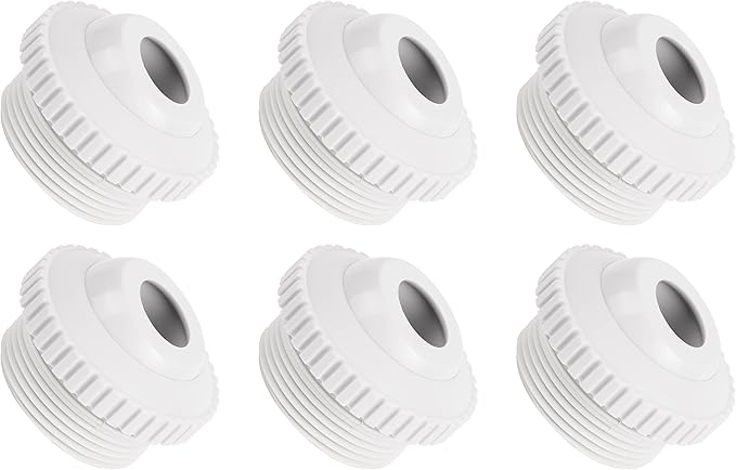 BlueStars Upgraded Pool Jet Nozzles SP1419D Directional Flow Hydrostream Return Jet Compatible with Adjustable 3/4" Opening Rotating Eyeball and 1-1/2 Inch MIP Thread - PACK OF 6