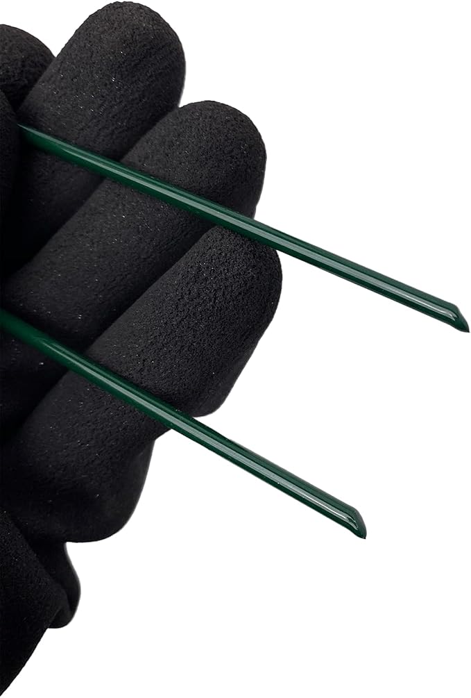 25Pcs Metal Garden Landscape Stakes 6 Inch Landscape Staples,Green Baked Enamel U Stakes for Ground for Weed Barrier,Outdoor Decoration,Tarps,Irrigation Pipes Fixed