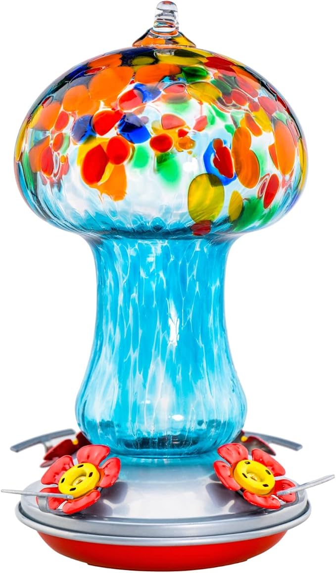 Muse Garden Gifts for Women Hummingbird Feeders for Outdoors Hanging Ant and Bee Proof, Blown Glass Hummingbird Feeder with Ant Moat, Christmas Gardening Gifts for Women Mom, 28OZ, Tropical Islands | Muse Garden Gifts for Women Hummingbird Feeders for ...