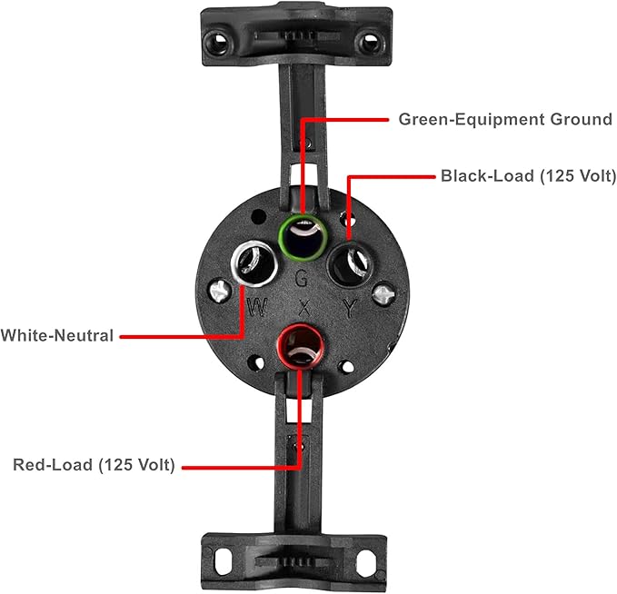 Sintron Generator Connector 50 Amp NEMA SS2-50R, USA/Canada Marine Shore 4-Pin Straight Blade Connector, 3 Pole 4 Wire Grounding 125V/250V, ETL Listed, Twist Locking Connector 50A CS6364 12500 Watts