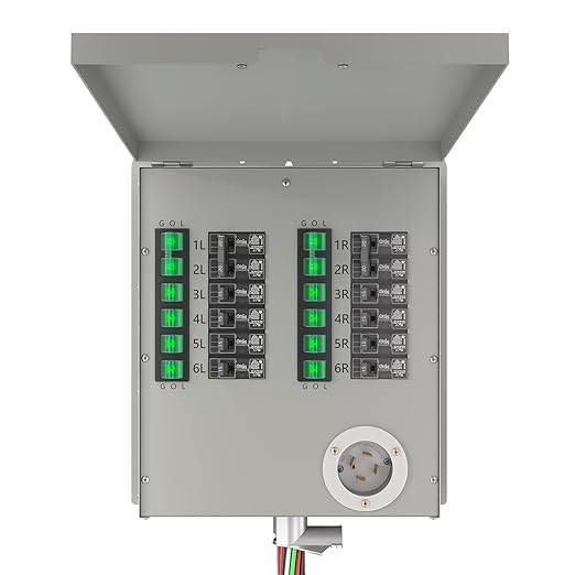 Nature's Generator Transfer Switch12-Circuits 120/240V 30A Non-Automatic Power Transfer Kit UL Approved