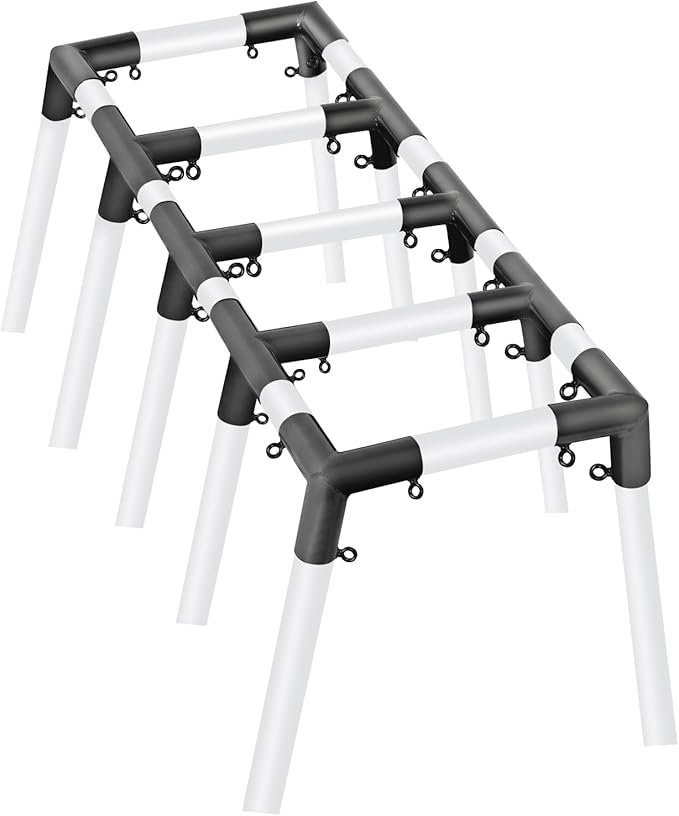Aoneky 1 3/8'' Corner Flat Roof Canopy Fitting Couplers Kit - Frame Carport Connectors (10 Legs)