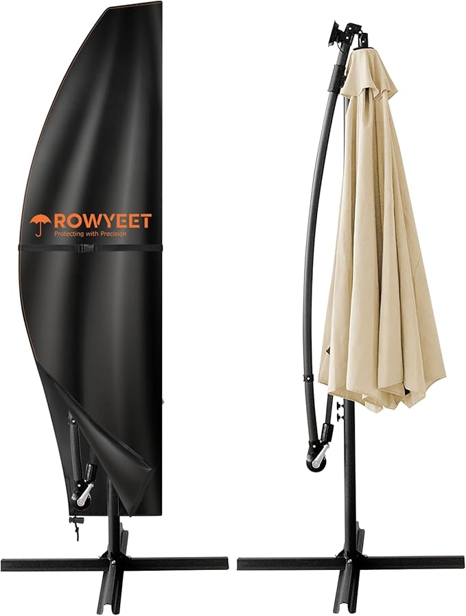 Umbrella Covers for Outdoor Umbrellas 12-14ft, 420D Oxford Patio Umbrella Cover Waterproof UV-Resistant Protection for Offset Umbrella & Parasol (Fits Cantilever Umbrella up to 12′S/14′R)