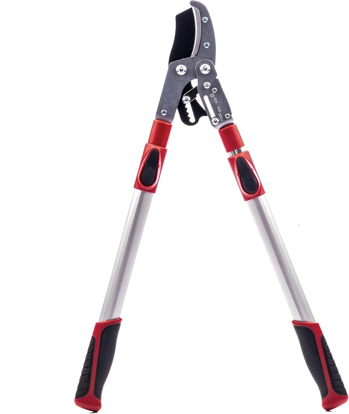Radius Garden 37'' Ratcheting Anvil Lopper with Telescoping Handles – Powerful Cutting for Tough Branches
