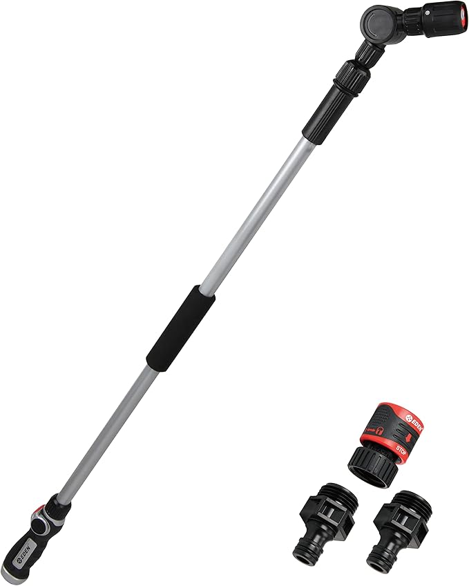 Eden 94625 Pro Metal 4-Pattern Thumb-Control Turbo Extension Watering Wand