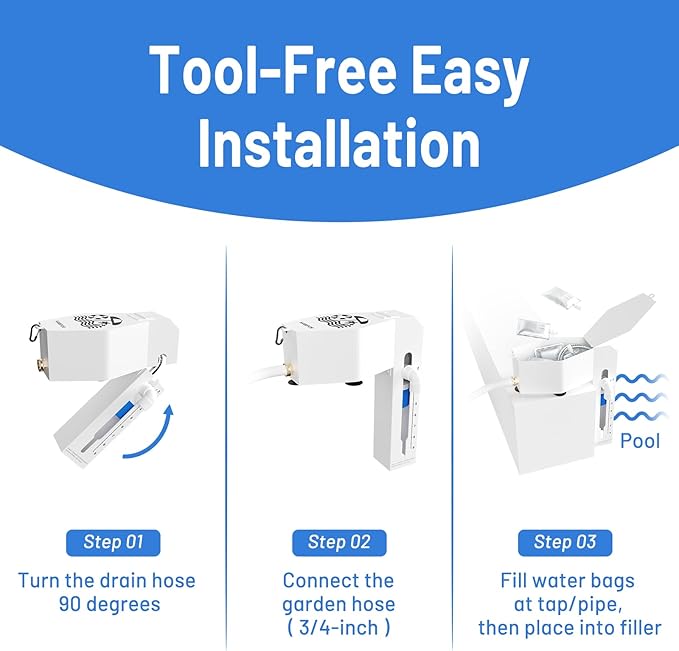 Automatic Pool Filler, Premium Metal Water Leveler Auto Fill, Anti-Corrosion Coating, 2-9 Inch Adjustable Float Valve, Easy Installation, Inground Pools, Above-Ground Pools, Garden Ponds