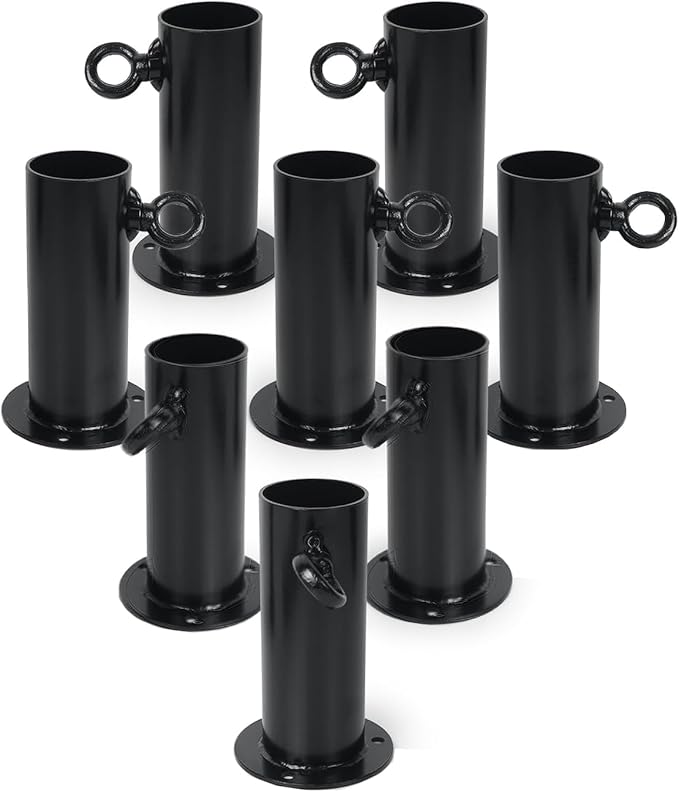Aoneky 1'' Corner Canopy Fitting Couplers Kit - Fits 3/4" EMT - Frame Carport Connectors (Pack of 8 Foot Pad)