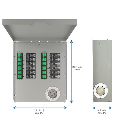 Nature's Generator Transfer Switch12-Circuits 120/240V 30A Non-Automatic Power Transfer Kit UL Approved
