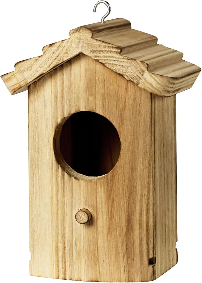 Hanging Hummingbird House for Outdoors, Wooden Mini Bird House, Durable Nesting Box for Hummingbird, Weather-Resistant Hummingbird House (Dimensions 5.9 * 3.7 * 4.1 inch)