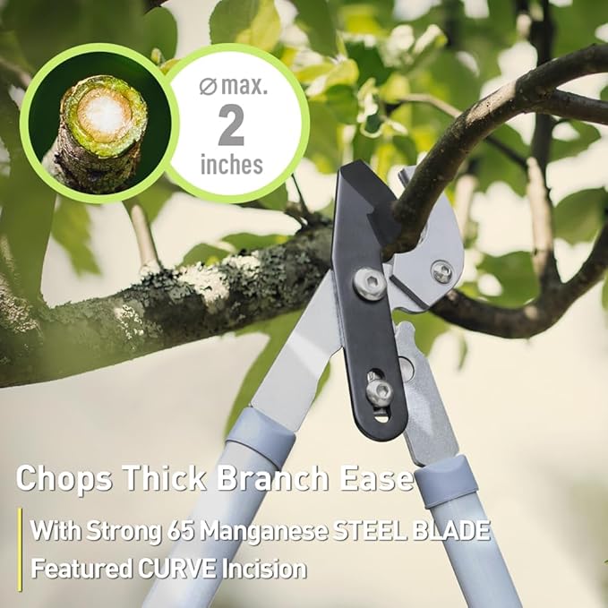 Altdorff Garden Loppers Pruning Shears, Updated 3PCS Hedge Clippers Combo Set, Branch Cutter with Compound Action, Chops Thick High Branch Ease, Professional Tree Trimmer Set Heavy Duty