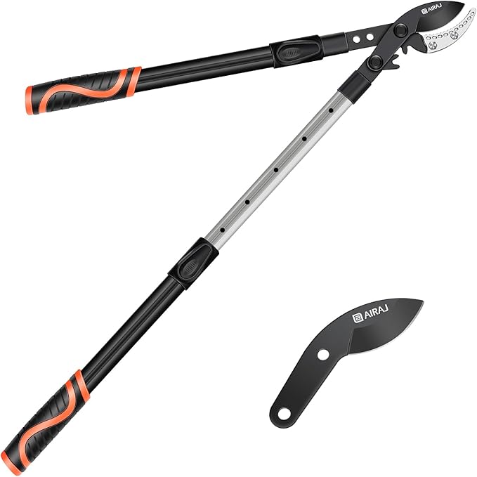 AIRAJ 26-39'' Extendable Anvil Loppers,Heavy Duty Branch Cutter up to 2.75'' Cut Capacity, Tree Trimmer with Compound Action,Tree Prune with Spare Blade,Pruning Shear for Gardening