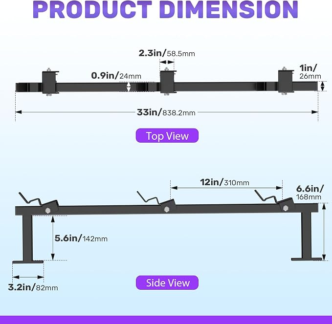 WooFog Weed Eater Rack for Enclosed Trailer, Trimmer Rack for Enclosed Trailer, Weed Wacker Rack for Trailer, Weed Wacker Holder for Trailer, Enclosed Trailer Accessories for Inside