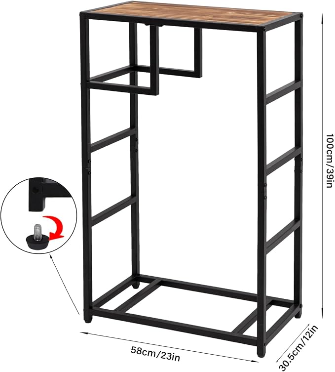 Yohsnor Indoor Firewood Rack - 23 x 39 Inches Durable Firewood Holder for Indoor and Outdoor Use - Elegant Fireplace Storage Solution & Stylish Home Decor