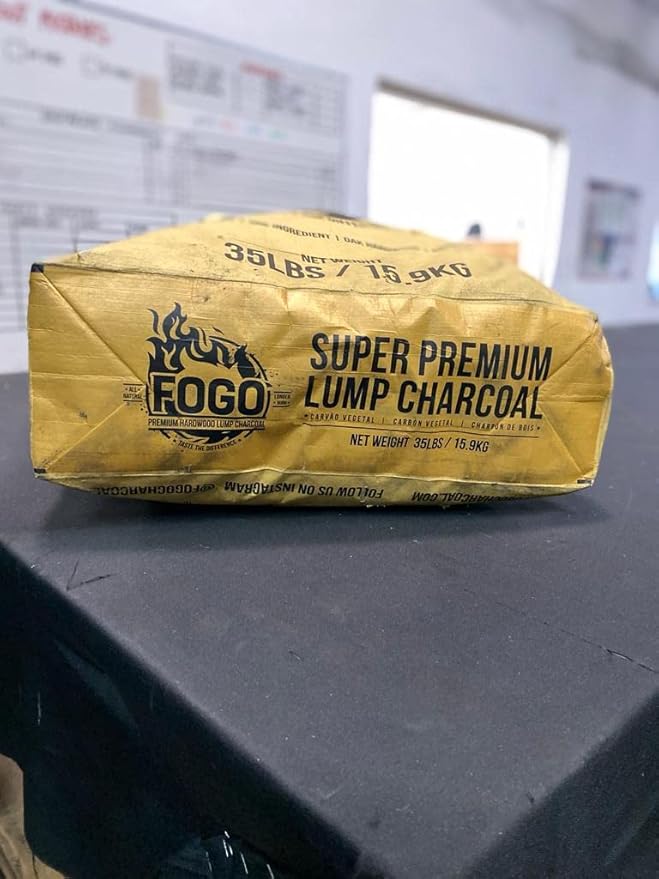 FOGO Premium Hardwood Lump Charcoal, Natural, Large Sized Lump Charcoal for Grilling and Smoking, Restaurant Quality, 35 Pound Bag, 2-Pack