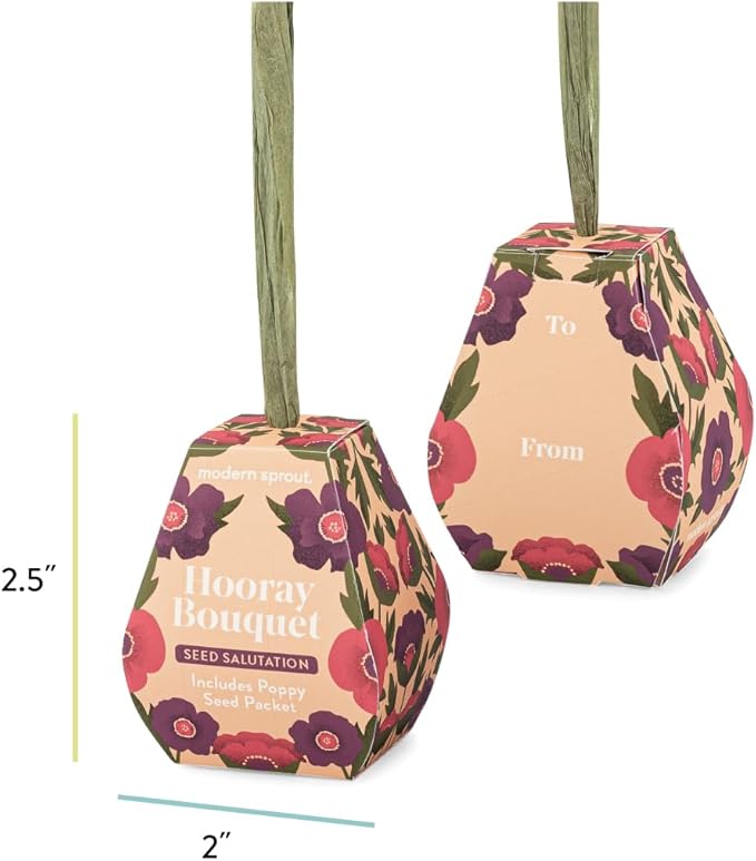 Modern Sprout Seed Salutations - Garden Seed Packet Gift Tag/Ornament - Non-GMO Lavender Seeds for Planting Indoor & Outdoor- Unique Gardening Gifts for Baby Shower birthdays-12 Pack(Wellness Wishes)