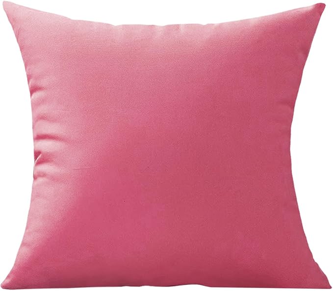 VAKADO Outdoor Waterproof Throw Pillow Covers 22X22 Set of 2 Decorative Hot Pink Patio Furniture Cushion Cases Outside Decor for Couch Garden Bench Porch