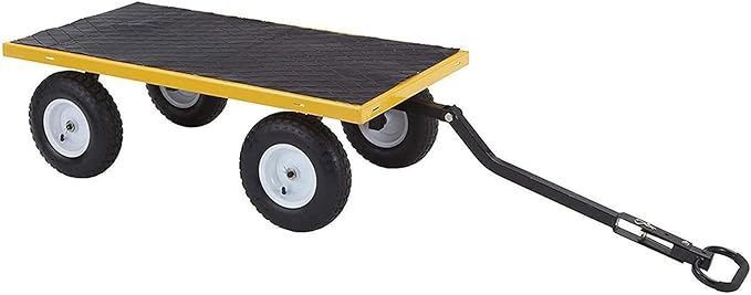 Gorilla Carts Heavy Duty, All Terrain Garden Wheelbarrow, 1200 Lb, Yellow - Gardening Equipment for Yard, Lawn, and Outdoor Use