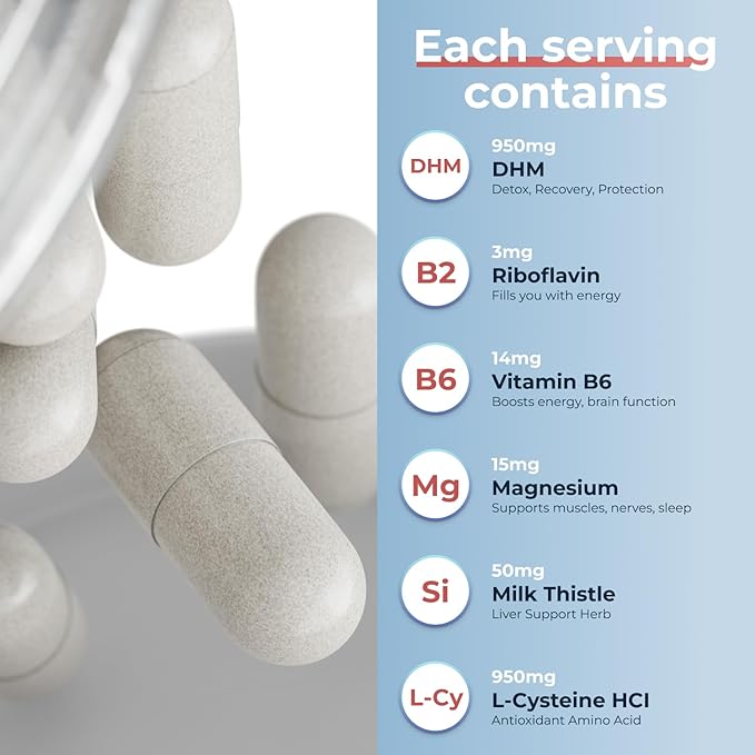 Avenir Nutrition Plan A™ - Post-Celebration Relief & Morning Restore, Dehydration & Headache Support - Dihydromyricetin DHM and L Cysteine - 90 Capsules