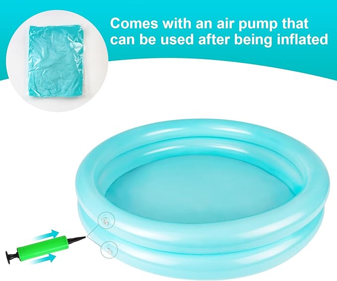 2 Pack Inflatable Pool Foot Bath Basin, Swimming Pool Clean Feet, Foot Soaking Bath Basin for Pool Entry Ladder, Home Spa Treatment for Above Ground Pools, Full-Sized Inflatable Pools