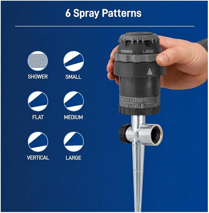 6-Pack Orbit H2O-6 Gear Drive Sprinkler - Versatile Gear Drive for Efficient Lawn Watering