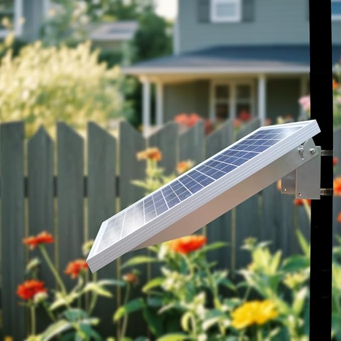 Solar Panel Pole Mount Kit, Adjustable Angle Mounting Bracket for 20w, 30w, 40w, 50w Panel, 0-90° Tilt, Fits Flat Surface or Poles Dia.1.8 - 4 Inches