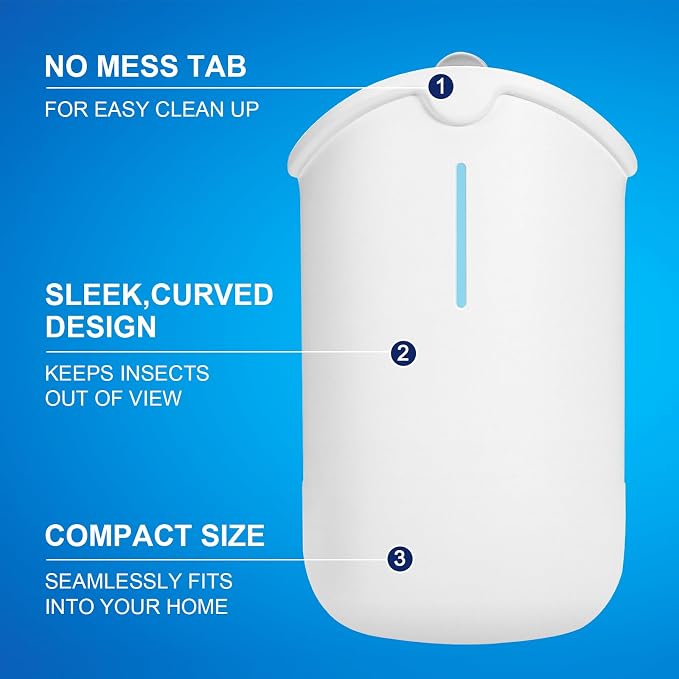 2 Flying Insect Traps & 2 Cartridges - Compatible with Refill - Plug in Fruit Fly Trap for Indoor - Bug Catcher for Gnats, House & Fruit Flies - Use in Any Room (2 Device & 2 Cartridges)