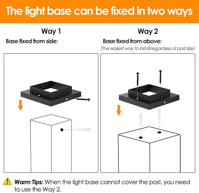 Mlambert 4 Pack Solar Post Lights Outdoor, Waterproof Fence Cap for Deck, 4x4 6x6 Wooden Vinyl Outdoor Lights with Shinning Effect, Black