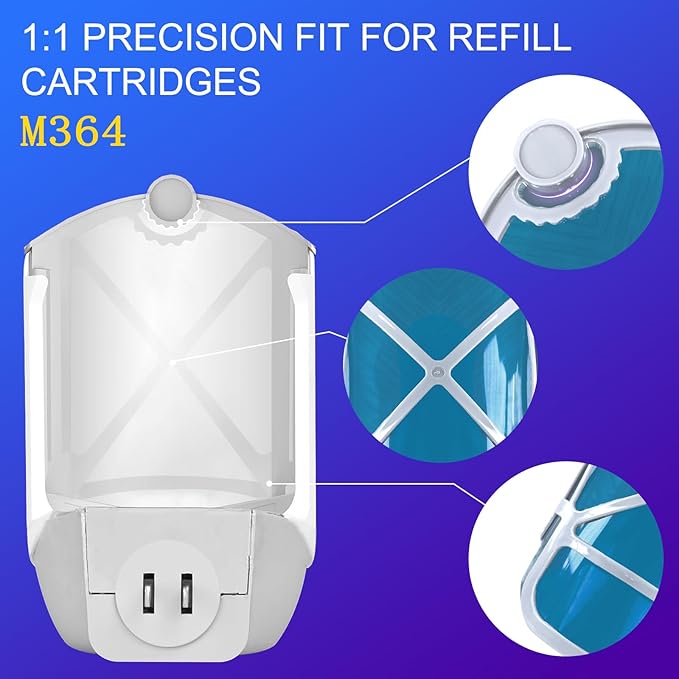16 Pack Refill Cartridges, 2026 Upgraded Flying Insect Trap Refills Compatible with Flying Insect Trap Indoor Light M364 M364A Fully Compatible Size (16 Refill Cartridges)