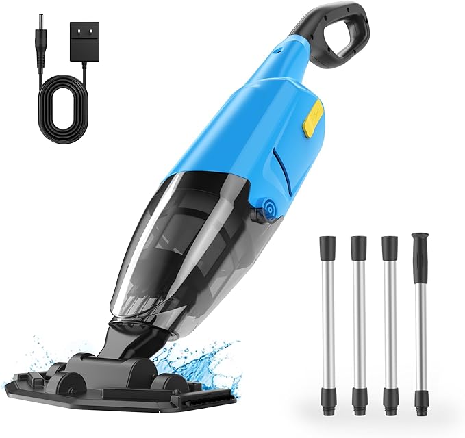 Handheld Pool Vacuum for Above Ground Pools,Cordless Pool Vacuum with Powerful Suction up to 15GPM, Ideal for Leaves and Debris,Pool Vacuum for Hot Tubs and Inground Pools