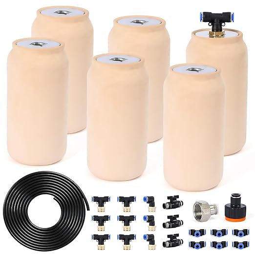 6pcs Plant Watering Device Easy Self Watering Planter for Your Garden 30oz Olla Watering System 3.5x3.5x7in Classic Plant Watering Stakes Vacation Plant Watering Devices