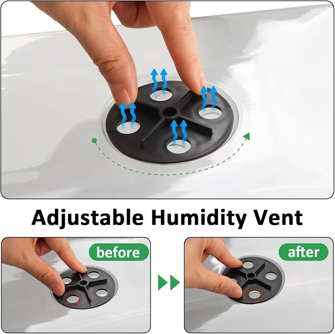 5 Pack 1020 Plant Tray with Tall Dome (7.3 inch), Plastic Flat Seed Starter Tray with Humidity Domes, Heavy Duty 1020 Trays with Lid, Durable Carrying Seedling Starting Tray for Planting (Black)