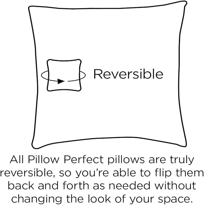 Pillow Perfect Bright Floral Indoor/Outdoor Chairpad with Ties, Reversible, Tufted, Weather, and Fade Resistant, 15.5" x 16", Blue/Tan Lois, 2 Count