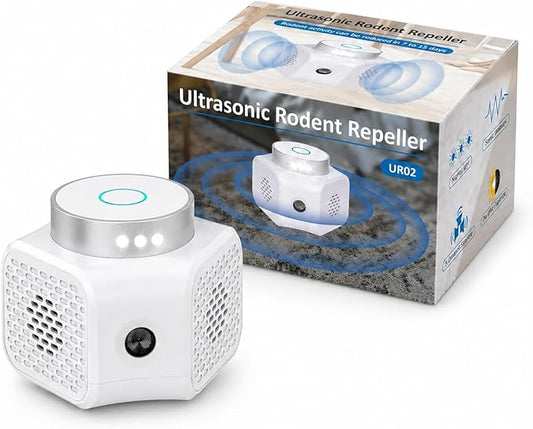 Ultrasonic Mouse Repellent Plug in Indoor, No-Touch Rodent Repellent for Home, 3 Modes with LED Strobe Light, Electronic Pest Control for House, Attic, Garage, Basement, Office and RV
