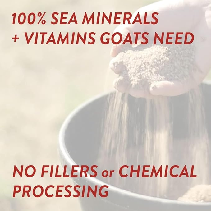 REDMOND Goat Mineral Supplement Mix, Unrefined Salt (5 LB)