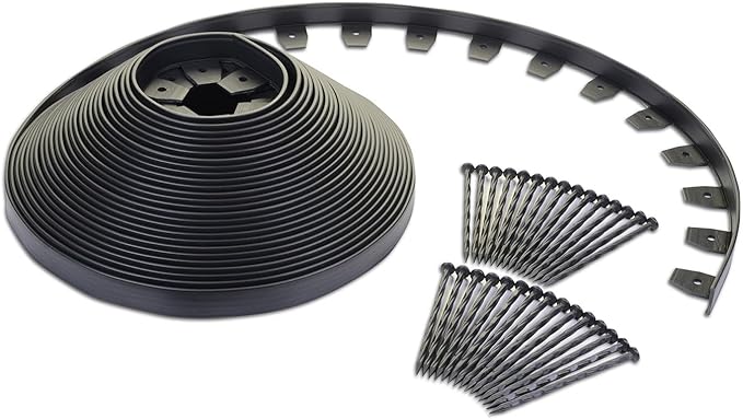 EasyFlex Heavy Duty No-Dig Edging Kit - 100ft., Black